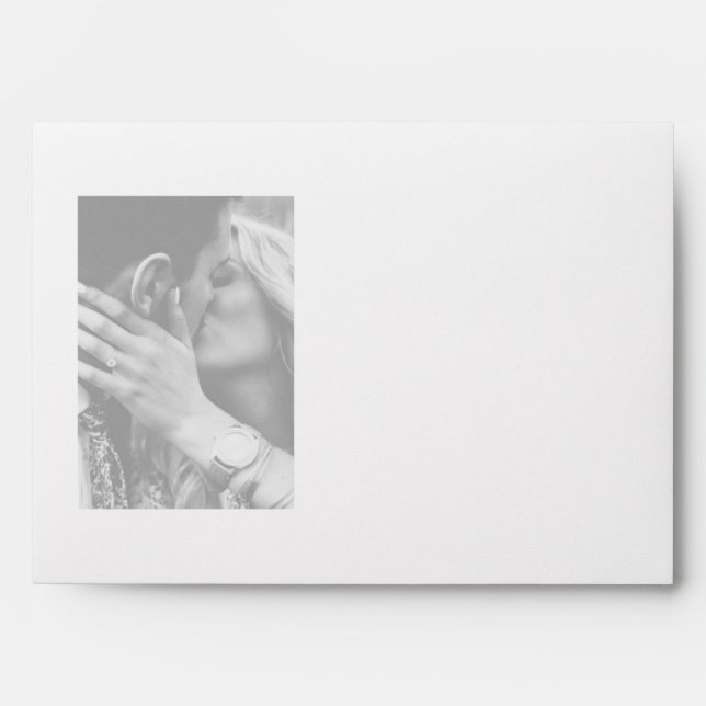 Personalized Photo Modern Wedding Envelope (Front)