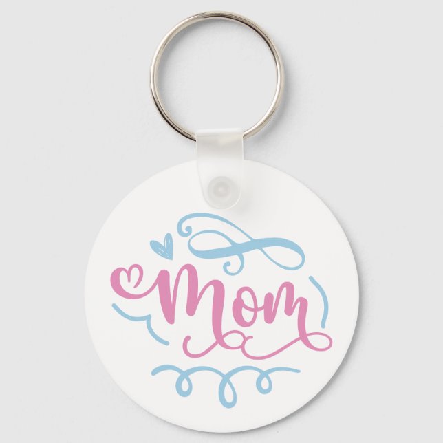 Personalized Photo Mom Keychain (Front)