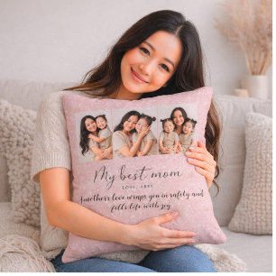 Personalized Photo Mom Throw Pillow