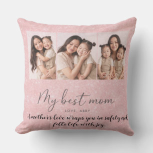 Personalized Photo Mom Throw Pillow