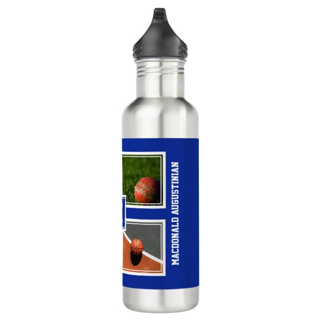 Personalized Photo Monogram SPORTS FAN 710 Ml Water Bottle (Right)