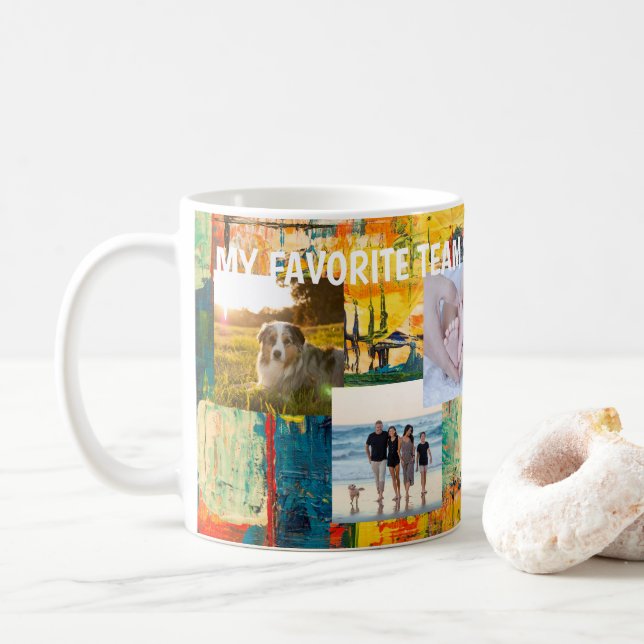 Personalized photo Mug Custom pictures & Your Text (With Donut)