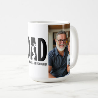 Personalized Photo Mug – Dad, A True Superhero
