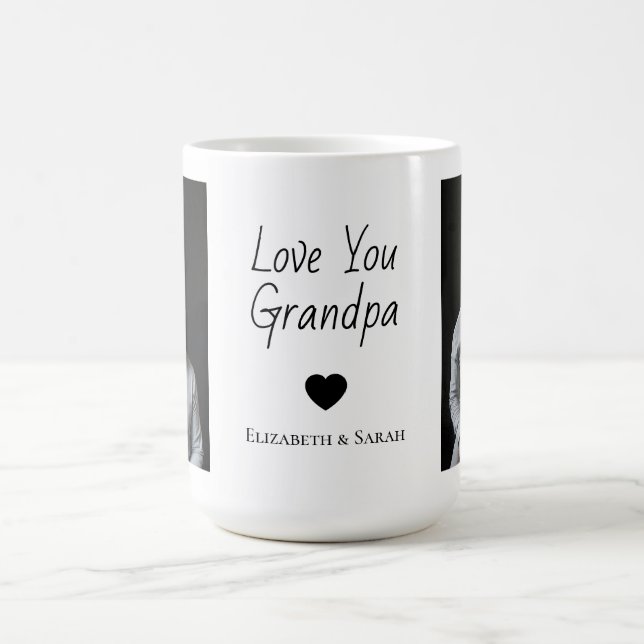 Personalized Photo Mug – Love You Grandpa (Center)