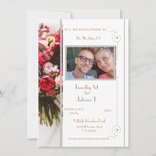 Personalized Photo Name Address Card (Front)