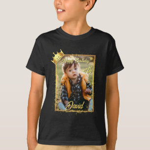 Personalized Photo Name Boy Birthday T-Shirt