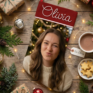 Personalized Photo Name Christmas Stocking Filler