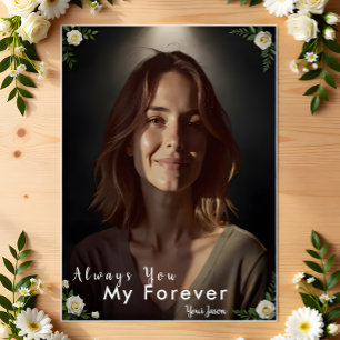 Personalized Photo & Name   Custom Gift for Her Poster