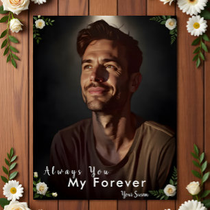 Personalized Photo & Name   Custom Gift for Him Poster