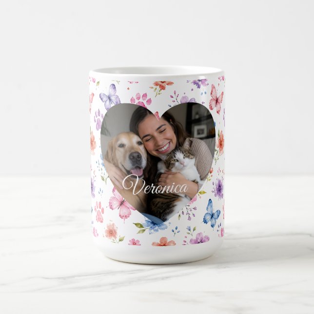 Personalized Photo & Name Gift Cat Lover Mug  (Center)