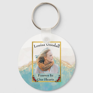 Personalized Photo & Name Memorial Keepsake Keychain