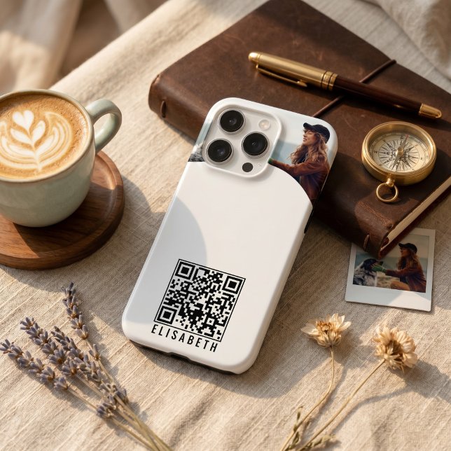 Personalized Photo, Name & QR Code Phone Case (Personalized Photo, Name & QR Code Phone Case)