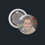 Personalized Photo Name Round Magnet<br><div class="desc">Awesome photo magnet,  just add your favourite image and name.</div>