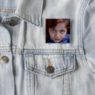 Personalized Photo Name Square Button