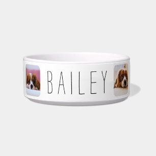 Personalized Photo Name Template Simple Pet Bowl