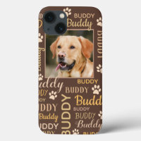 Personalized Photo Names Brown Dog