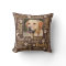 Personalized Photo Names | Brown Dog Throw Pillow