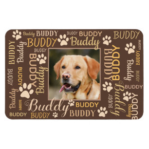 Personalized Photo Names   Dog Magnet