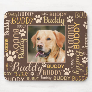 Personalized Photo Names   Dog Mouse Pad