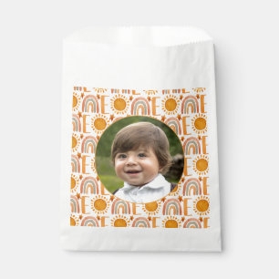 Personalized Photo "One" Rainbow & Sunshine  Favour Bag