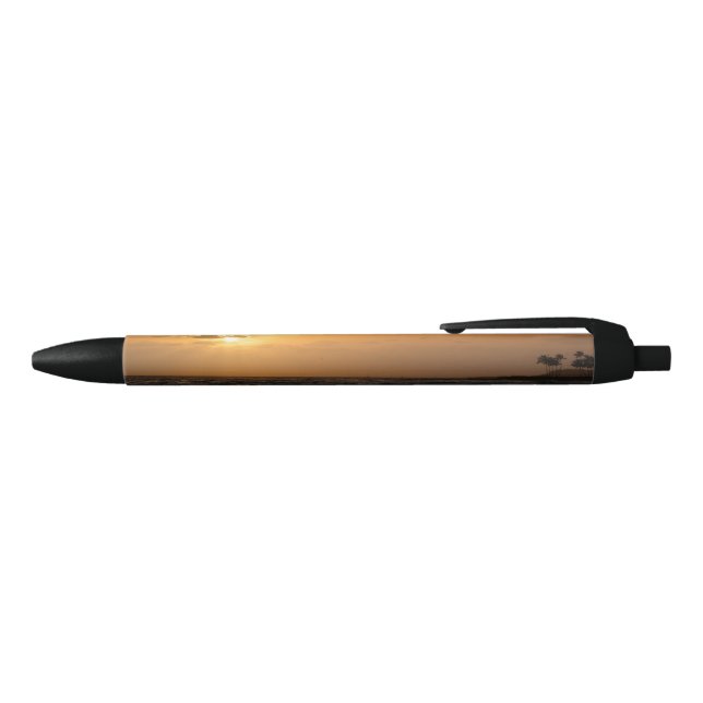 Personalized Photo or Hawaii Sunset Black Ink Pen (Top)