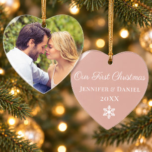 Personalized Photo Ornament Our First Christmas