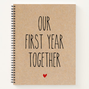 Personalized Photo Our First Year Together Journal