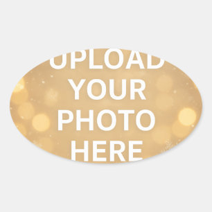Personalized Photo Oval Sticker