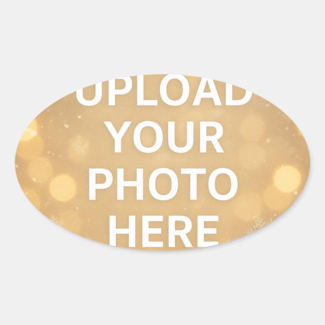 Personalized Photo Oval Sticker (Front)