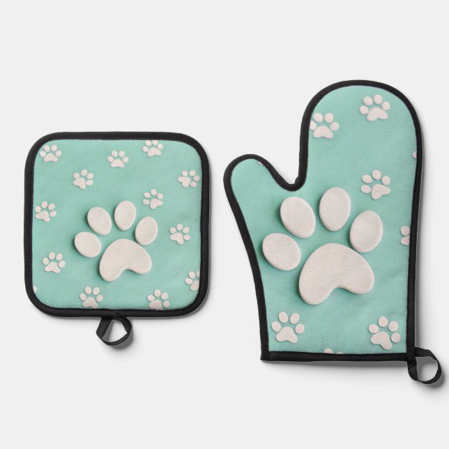 Personalized Photo Oven Mitt Set (Front)