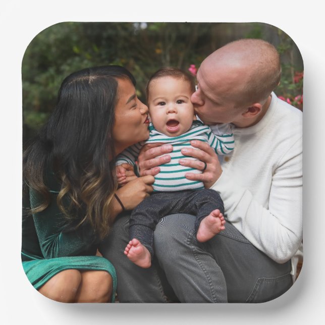 Personalized Photo Paper Plate (Front)