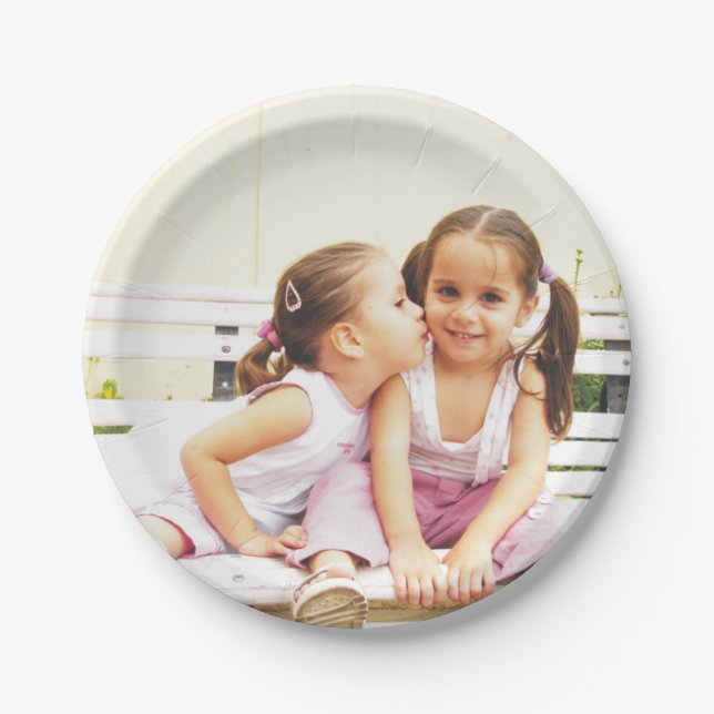 Personalized photo paper plate. Make your own! Plate (Front)