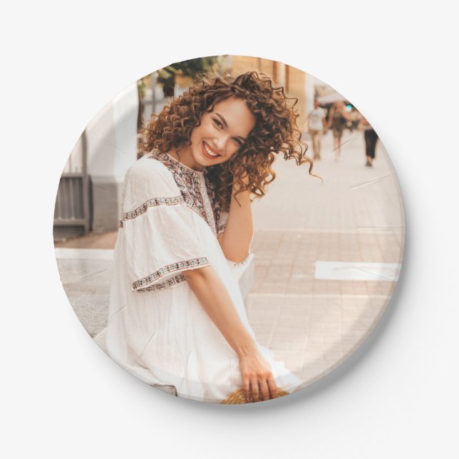 Personalized Photo Paper Plates (Front)
