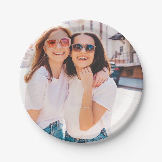 Personalized Photo Paper Plates (Front)