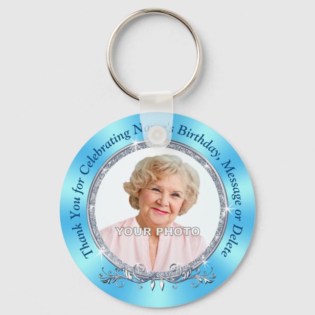 Personalized Photo Party Favours for Her, Photo Keychain (Front)