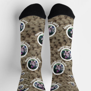 Personalized photo pattern gift for dad socks