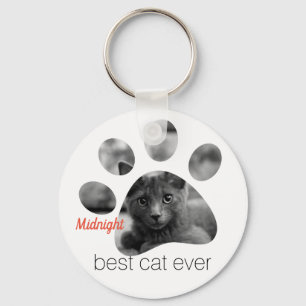 Personalized Photo Paw Print Keychain