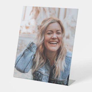 Personalized Photo Pedestal Sign