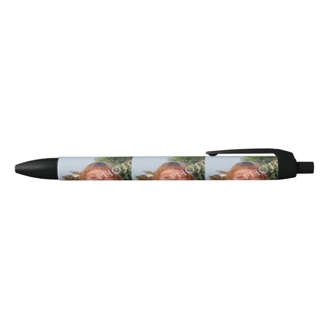 Personalized photo pen. Make your own! Black Ink Pen (Top)