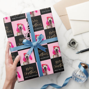 Personalized Photo Pet Dog Merry Christmas Wrapping Paper