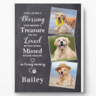 Personalized Photo Pet Loss Gift Dog Memorial  Pla