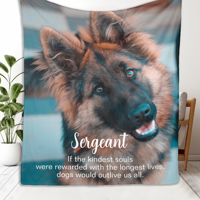 Personalized Photo Pet Memorial Fleece Blanket (Creator Uploaded)