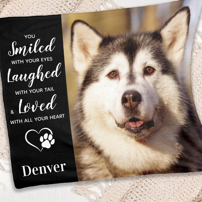 Personalized Photo Pet Memorial Fleece Blanket (Creator Uploaded)