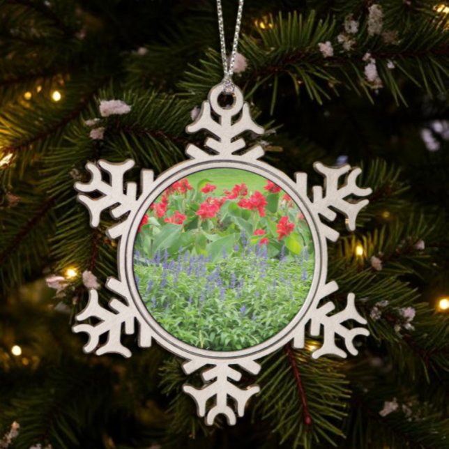 Personalized Photo Pewter Snowflake Ornament (Creator Uploaded)