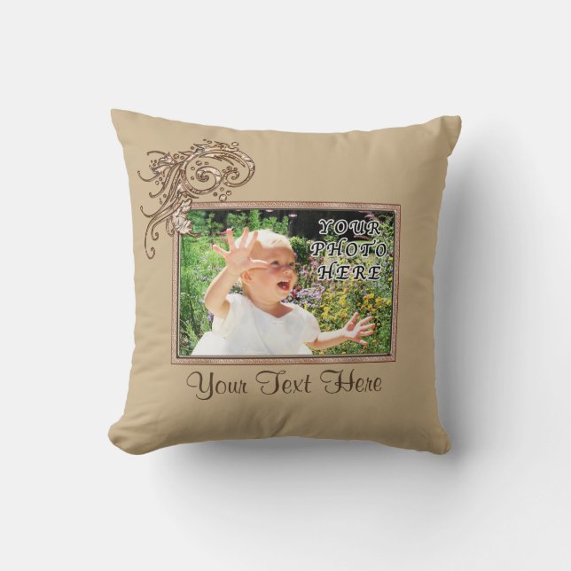 Personalized Photo Pillows YOUR PHOTO and TEXT (Front)