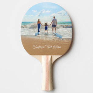 Personalized Photo Ping Pong Paddle Custom Text