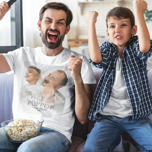 Personalized Photo POPPOP Fathers Day T-Shirt