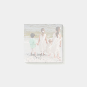 Personalized Photo Post-it® Notes 3x3 Family Name