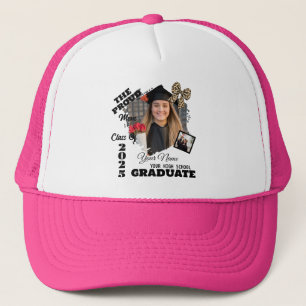 Personalized Photo, Proud Mom of a 2025 Graduate Trucker Hat