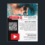 Personalized Photo & QR Code, Youtube - Vlogger Flyer<br><div class="desc">Personalized Photo & QR Code,  Youtube - Vlogger Advertising Flyer by The Business Card Store.</div>